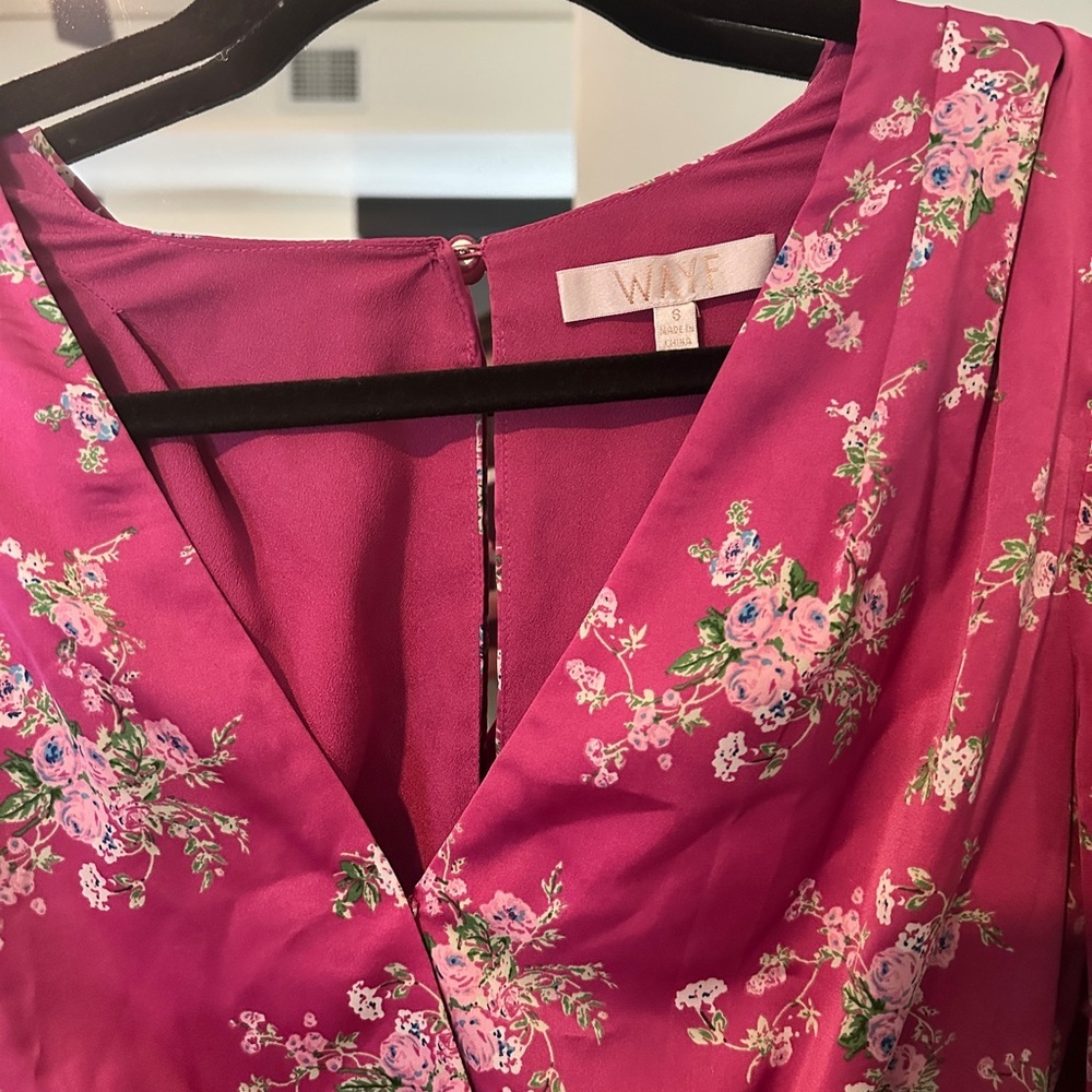Wayf Floral Pink Dress - size small - Picture 2 of 4